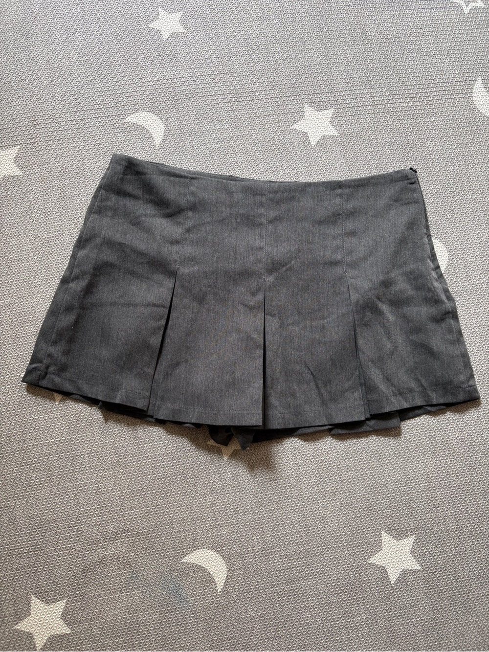 SHEIN Dark Gray Pleated Mini Skort